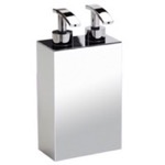 Windisch 90124 Square Wall Mounted Brass Soap Dispenser with Two Pump(s)